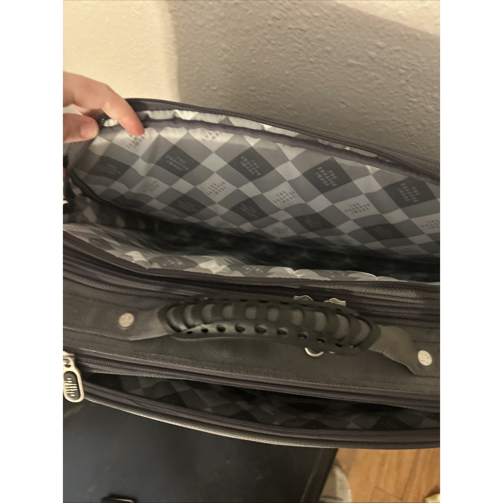 Sharper Image Carry On Laptop Bag TSA Approved Silver & Grey Travel - Picture 5 of 11